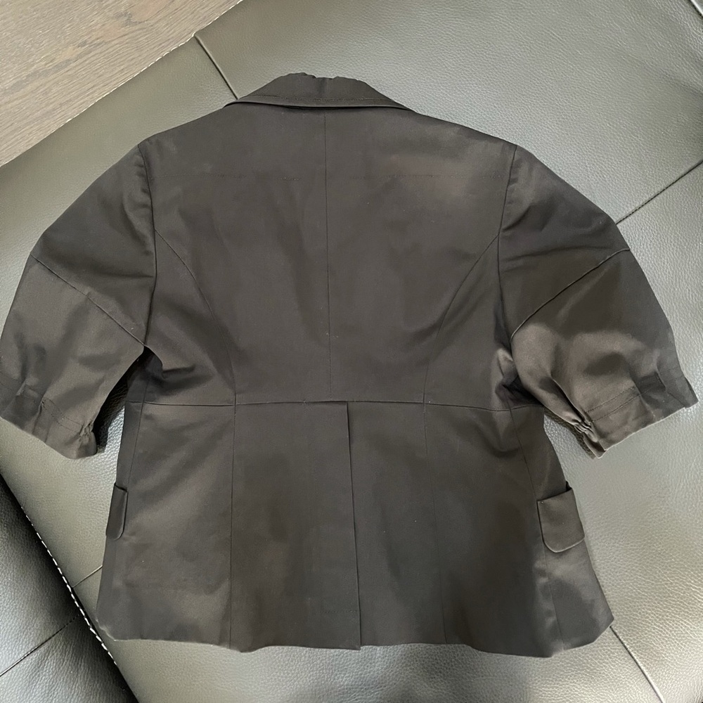 Black Miu Miu Cropped Jacket View 2